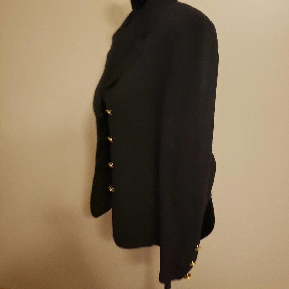 St. John Knits Basic Black Santana Knit Blazer 10 - image 6